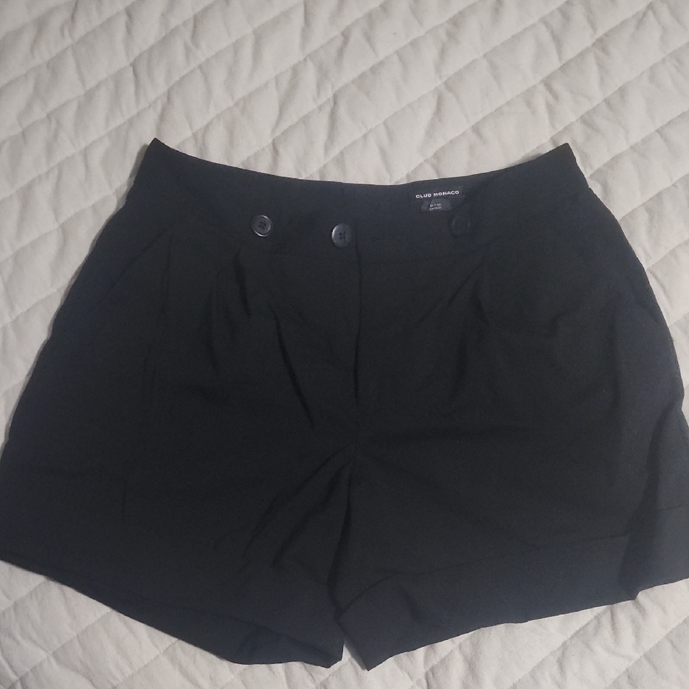 Club Monaco High Waist Black Shorts